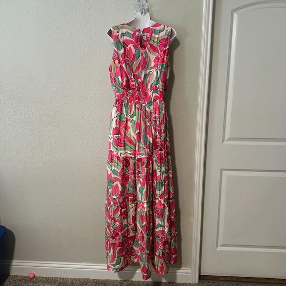 She+Sky Pink Floral Tiered Maxi Dress, NWT, 1XL - Picture 3 of 5